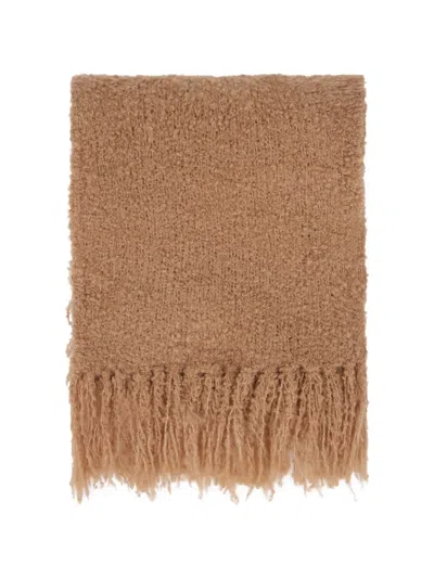 Halfboy Fringed Scarf In Brown