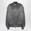 Halfboy Versized Viscose Bomber Jacket In Grey