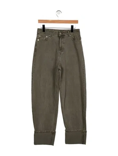 Pre-owned Halfboy High-rise Wide Leg Jeans In Green