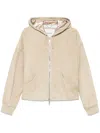 Halfboy Hoodie Bomber Jacket Fields Of Rye In Neutrals