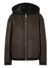 Halfboy Hoodie Shearling Bomber Reversible In Brown