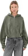 Halfboy Hoodie Zip Jacket Tea Leaf In Green