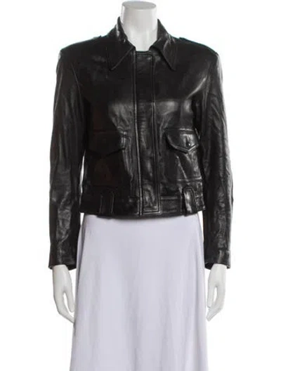 Pre-owned Halfboy Leather Jacket In Black