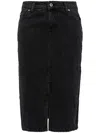 Halfboy Logo-patch Cotton Skirt In Black