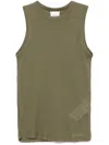 Halfboy Logo Patch Crewneck Tank Top In Green