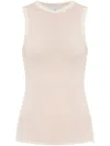 Halfboy Logo Patch Crewneck Tank Top In Turtle Dove