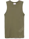 Halfboy Logo Patch Crewneck Tank Top In Green
