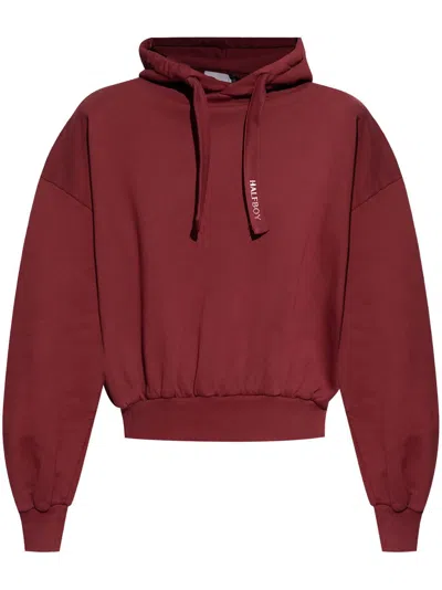 Halfboy Logo-print Hoodie In Red
