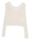 Halfboy Long-sleeve Cotton Top In Neutral