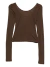 Halfboy Long-sleeve Top In Brown
