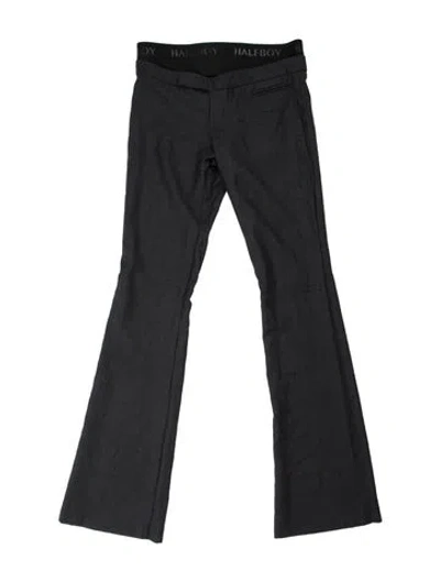 Pre-owned Halfboy Merino Wool Flared Pants In Blue