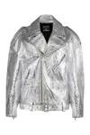 Halfboy Woman Jacket Silver Size S Ovine Leather