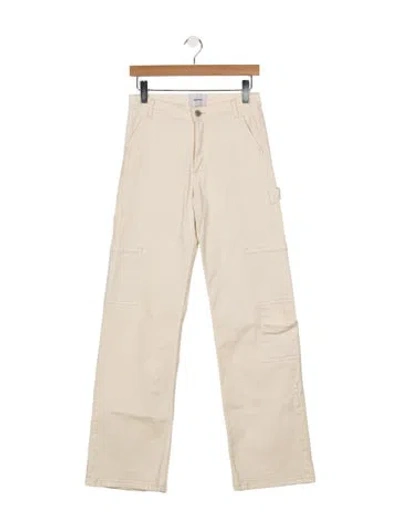 Pre-owned Halfboy Mid-rise Straight Leg Jeans In Neutrals