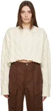 Halfboy Off-white Cropped Sweater In Cream (06)