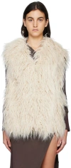 Halfboy Off-white Eco Fur Vest