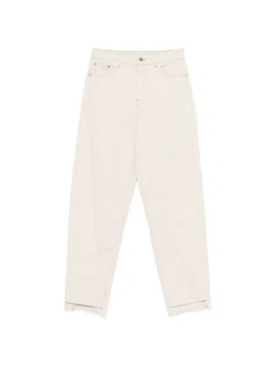 Halfboy Panelled Boyfriend Jeans In White