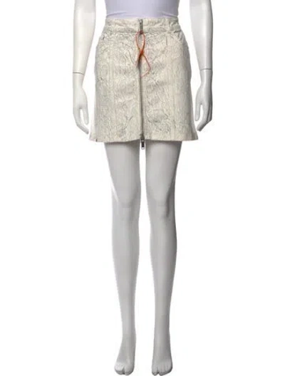 Pre-owned Halfboy Patterned Mini Skirt W/ Tags In White