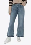 Halfboy Wide-leg Denim Trousers Featuring Pleat Detailing In Blue