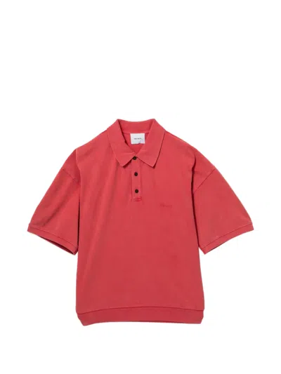 Halfboy Ribbed Polo Shirt In Red