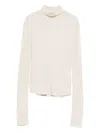 Halfboy Roll-neck Top In Neutral
