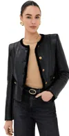 Halfboy Shearling Alice Jacket Black In Black