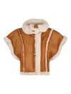 Halfboy Short Sheepskin Jacket In Brown