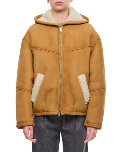 HALFBOY HALFBOY SHEARLING ZIPPED HOODIE