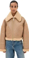 Halfboy Short Aviator Reversible Camel In Camel