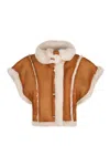 Halfboy Short Sheepskin Jacket In Brown
