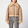 Halfboy Short Aviator Reversible Camel In Beige