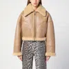 Halfboy Short Aviator Reversible Camel In Beige