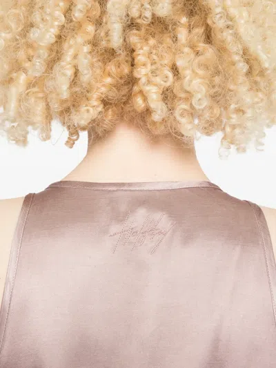 Halfboy Side-slit Maxi Dress In Brown