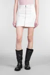 Halfboy Skirt In White Denim