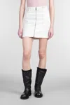 Halfboy Skirt In White Denim