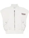 Halfboy Sleeveless Padded Bomber Jacket In Neutrals