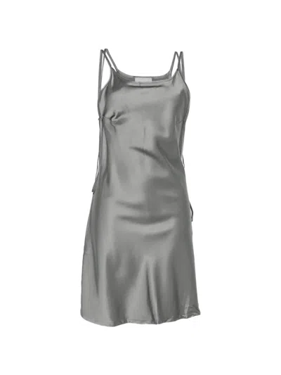Halfboy Spaghetti-strap Mini Dress In Gray
