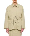 Halfboy Structured Parka With Adjustable Drawstring Waist And Multi-pocket Design In Green