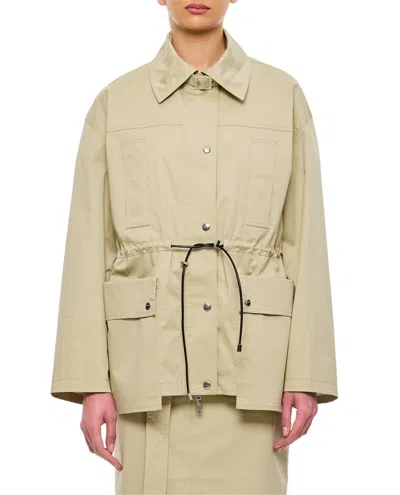 HALFBOY STRUCTURED PARKA WITH ADJUSTABLE DRAWSTRING WAIST AND MULTI-POCKET DESIGN