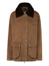 Halfboy Suede Corduroy-collar Jacket In Brown