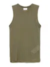 Halfboy Logo Patch Crewneck Tank Top In Green