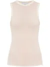 Halfboy Logo Patch Crewneck Tank Top In Turtle Dove