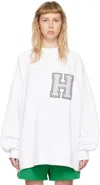 Halfboy White Patch Sweatshirt In White (03)