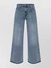 Halfboy Wide-leg Denim Trousers Featuring Pleat Detailing