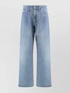 Halfboy Wide-leg Distressed Denim Trousers With Belt Loops
