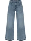 Halfboy Wide-leg Denim Trousers Featuring Pleat Detailing In Blue