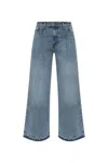 Halfboy Wide-leg Denim Trousers Featuring Pleat Detailing In Light Blue