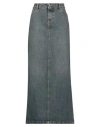 Halfboy Woman Denim Skirt Blue Size 29 Cotton In Blue