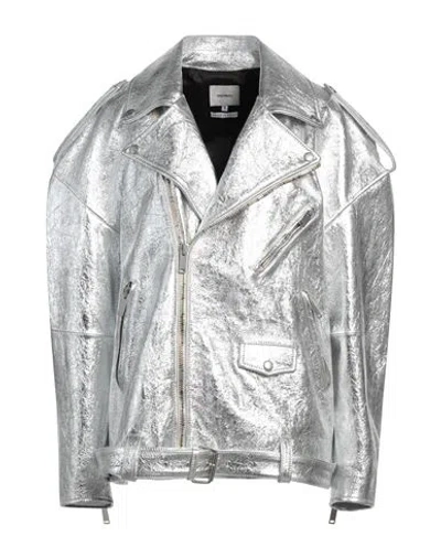 Halfboy Woman Jacket Silver Size S Ovine Leather