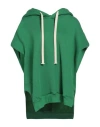 Halfboy Woman Sweatshirt Green Size S Cotton, Polyamide, Cashmere, Elastane