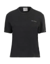 Halfboy Woman T-shirt Charcoal Size S Cotton In Black